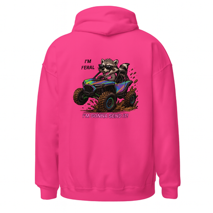 I'm Feral! I'm Going to SEND IT Pink Hoodie
